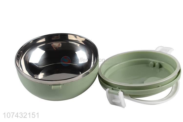 High Quality Round One Layer Stainless Steel Metal Bento Lunch Box