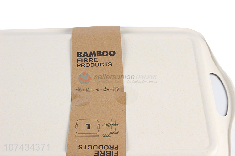 Hot Sale Bamboo Fiber Serving Tray With Handle