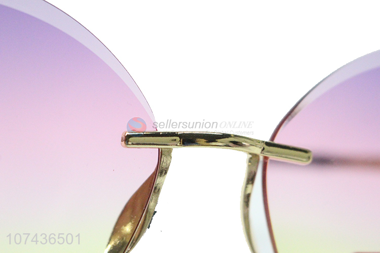 Wholesale cheap gradient women frameless sunglasses wholesale sunglasses