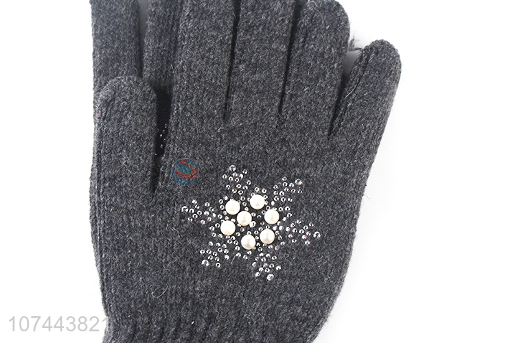 Custom Soft Woollen Gloves Comfortable Warm Gloves