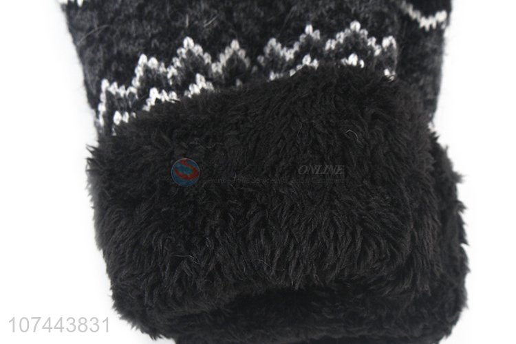 Fashion Style Soft Woolen Gloves Ladies Winter Warm Gloves