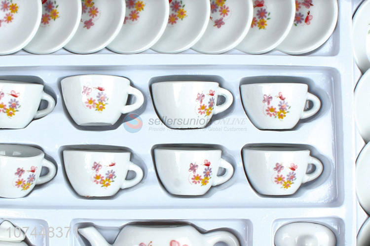 Most popular porcelain tea set toy drinkware play for kids