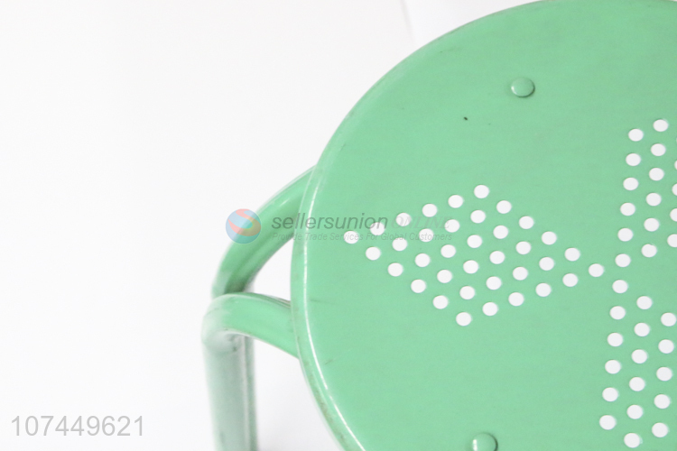 Unique Design Green Metal Round Shape 3 Legs Stool