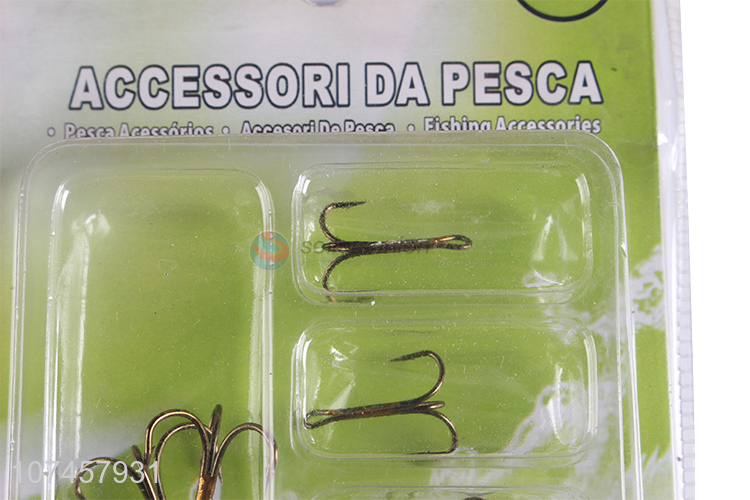 Competitive price fishing accessories steel treble fishing hooks