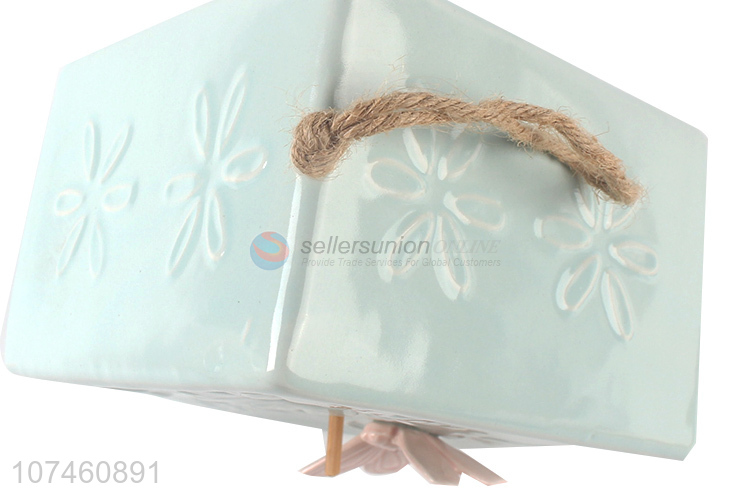 Cute Design Ceramic Bird House Fashion Home Decoration