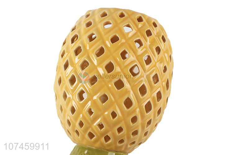 New Design Imitation Pineapple Ceramic Decoration Crafts