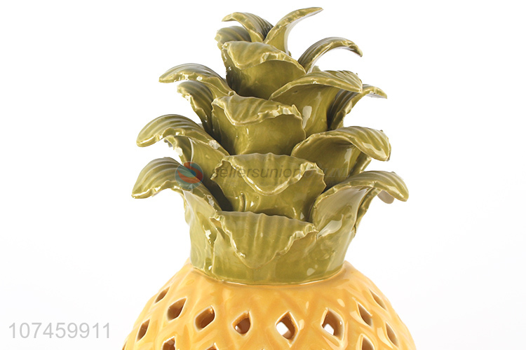 New Design Imitation Pineapple Ceramic Decoration Crafts