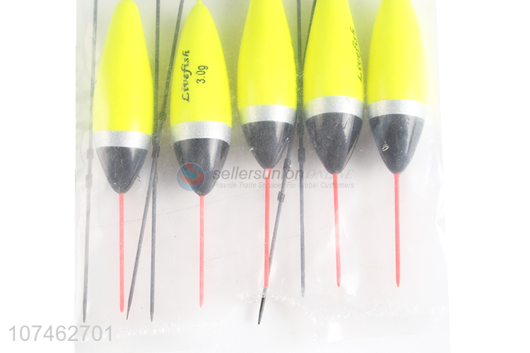 Best Quality Yellow Carbon Feet Fishing Float Bobber Vertical Buoy