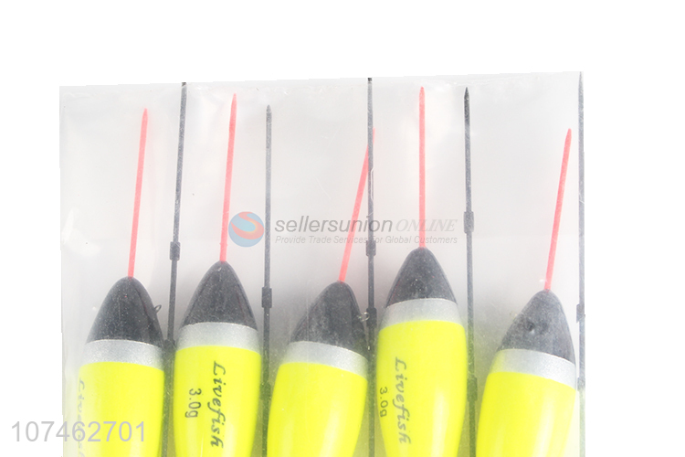 Best Quality Yellow Carbon Feet Fishing Float Bobber Vertical Buoy