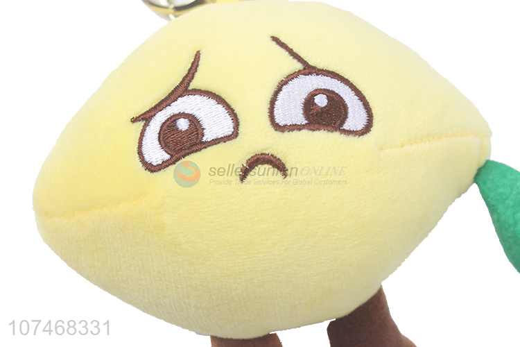 Promotional cheap soft stuffed fruit toy with key ring