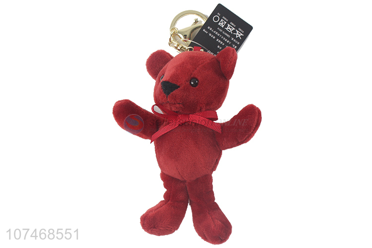 Good market plush bear key chain women hangbag ornament