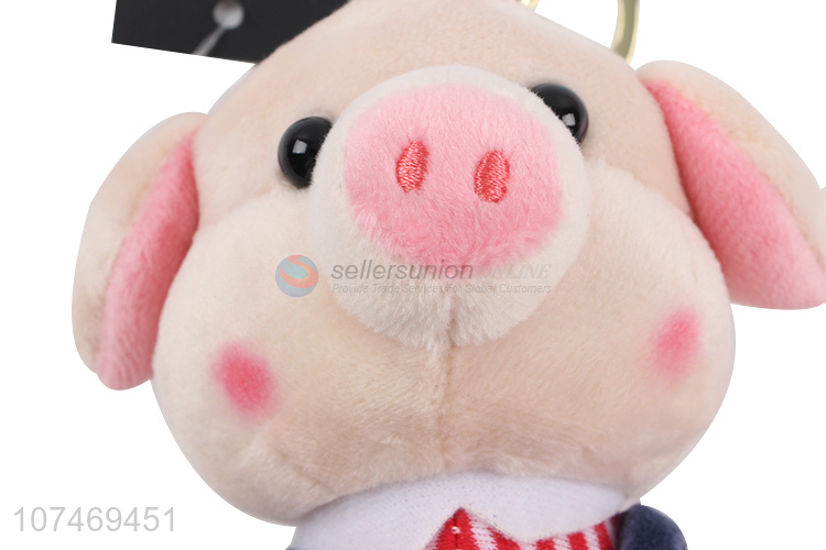 Competitive Price Cute Pig Plush Toy Keychain Charm Key Holder