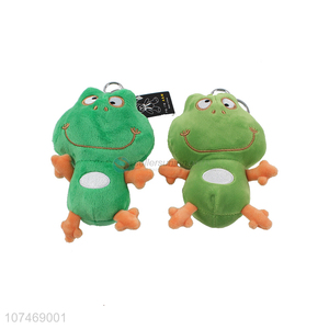 Contracted Design Plush Soft Cute Stuffed Frog Pendant Keychain