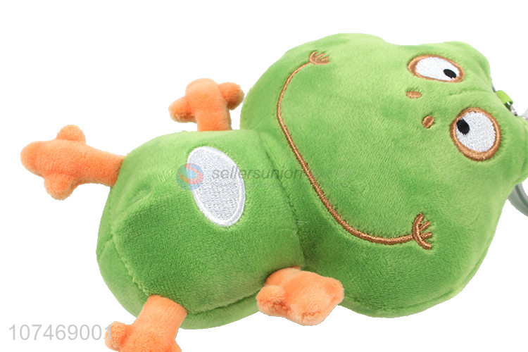 Contracted Design Plush Soft Cute Stuffed Frog Pendant Keychain