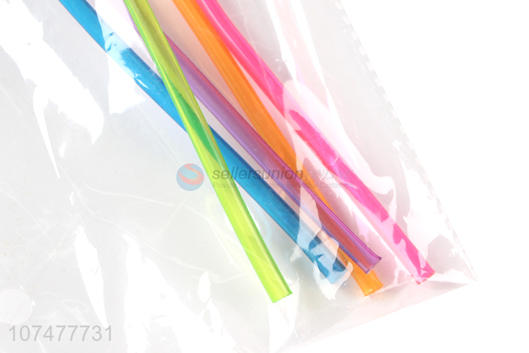 Popular products food grade pvc straw novelty swirly straws