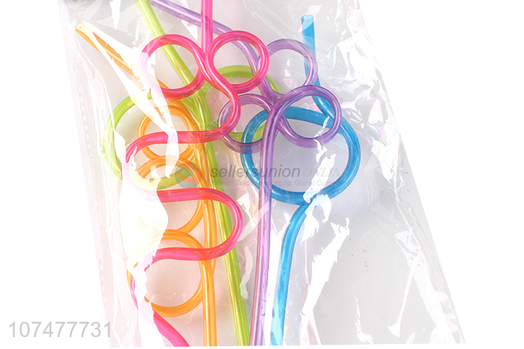 Popular products food grade pvc straw novelty swirly straws
