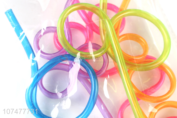 Popular products food grade pvc straw novelty swirly straws