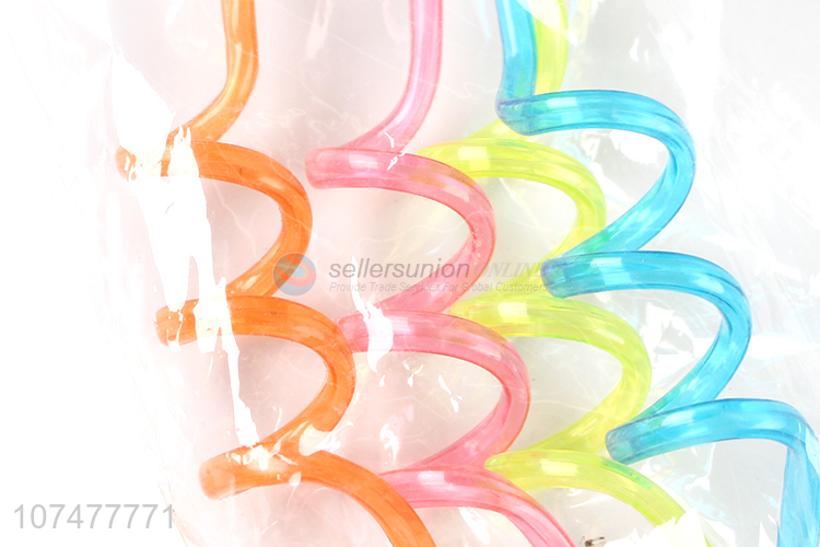 China factory bpa free drinking straws pvc spiral straws