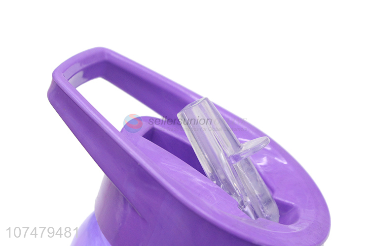 Portable Plastic Bottle Water Bottle With Straw