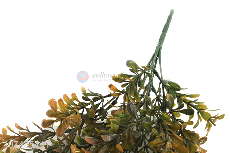 China manufacturer decorative simulated grass plastic tree leaves