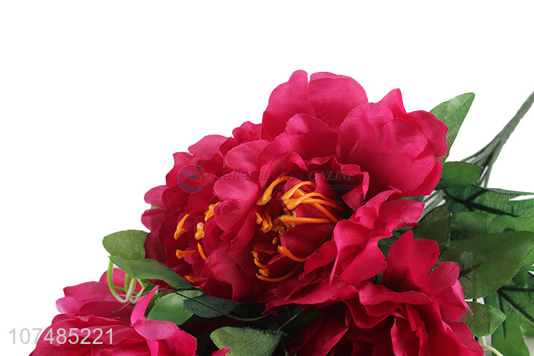 Latest arrival 10 heads artificial peony fabric flowers for decoration