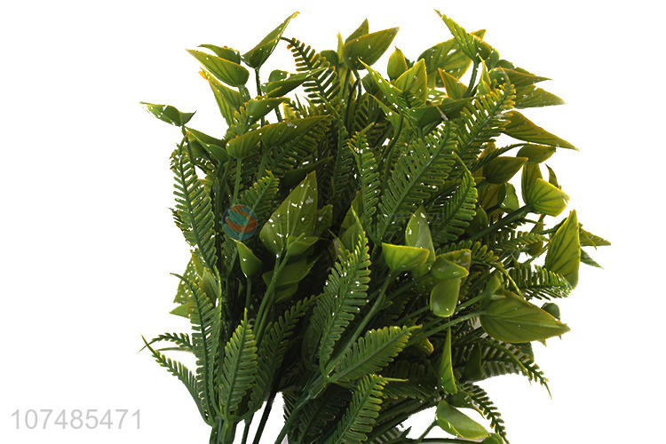 Competitive price decorative simulation leaves artificial green plant