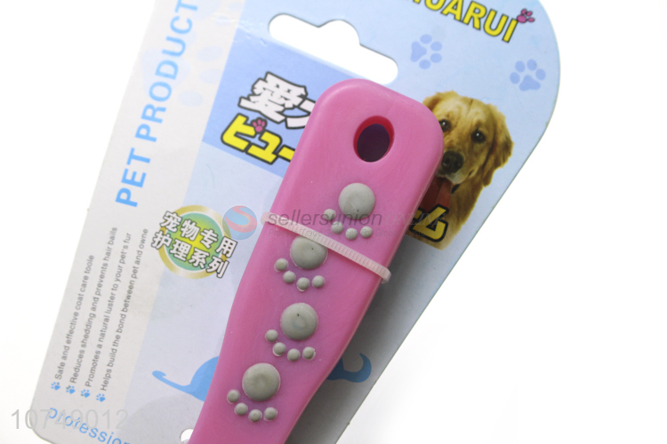 High Quality Pet Hair Grooming Comb With Plastic Handle