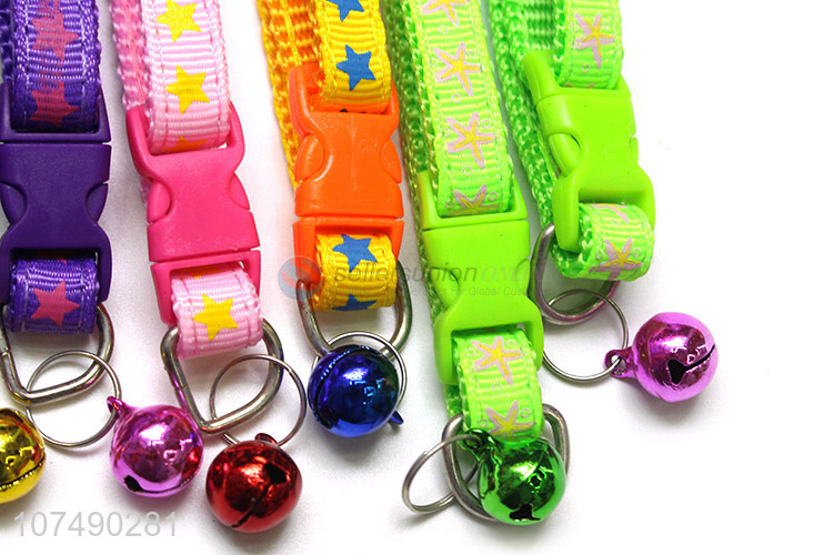 High quality pet supplies colorful polyester woven dog collar