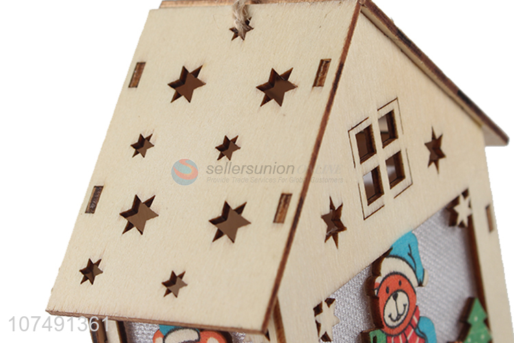 Best Price Christmas Gifts Home Decoration Beautifully Wooden Luminous House