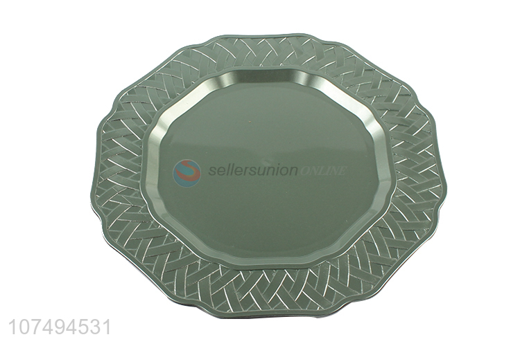 Recent design high-end embossed food serving dish plate