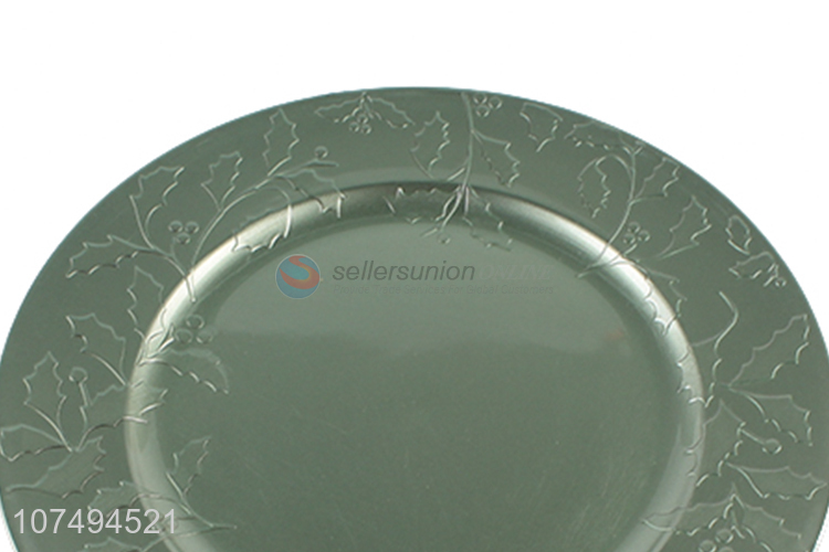Competitive price luxury round plastic plate for party decoration