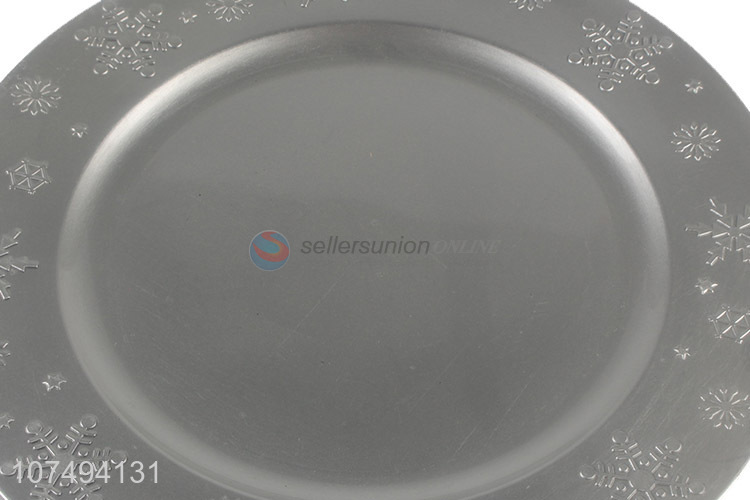 Recent design snow pattern plastic plate western serving plates
