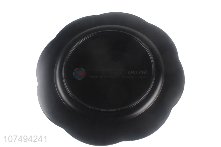 Suitable price plastic dinnerware wood grain plastic dessert plate