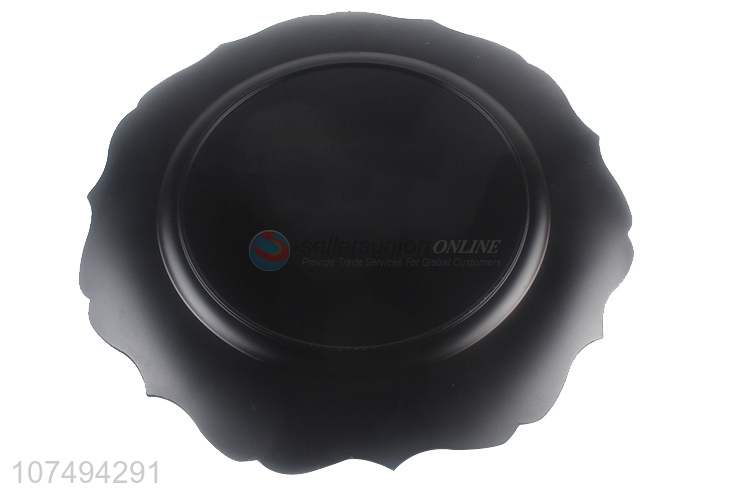 Professional supply bpa free wood grain plate dishes for restaurant