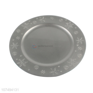 Recent design snow pattern plastic plate western serving plates