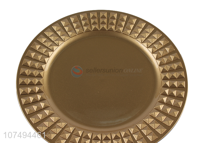 Unique design plastic dinnerware round plastic dessert plate