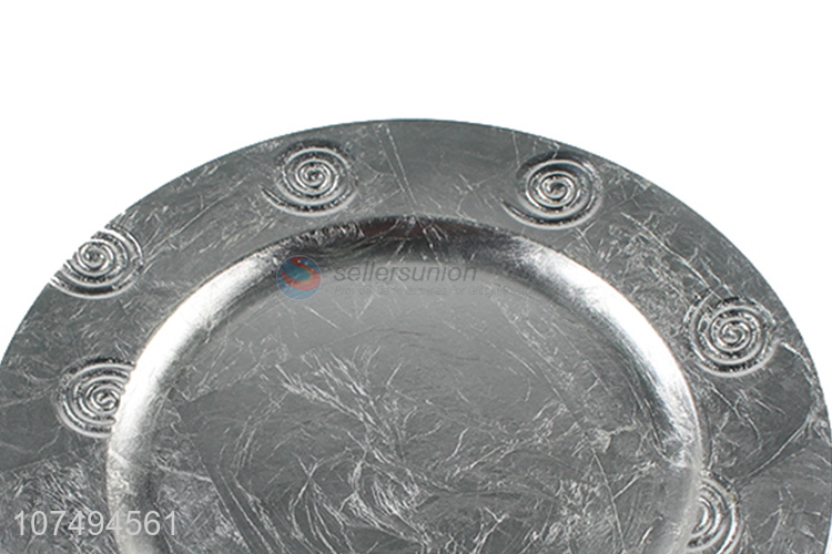 Wholesale popular western-style round plastic steak plate dinner plate