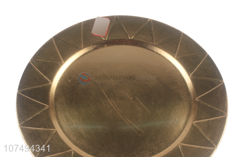 Hot selling western-style round plastic steak plate dinner plate