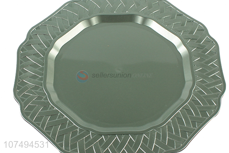 Recent design high-end embossed food serving dish plate