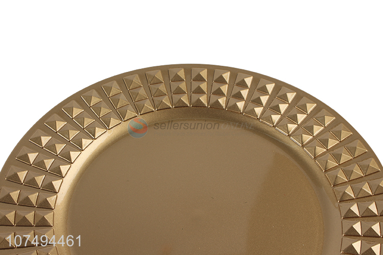 Unique design plastic dinnerware round plastic dessert plate