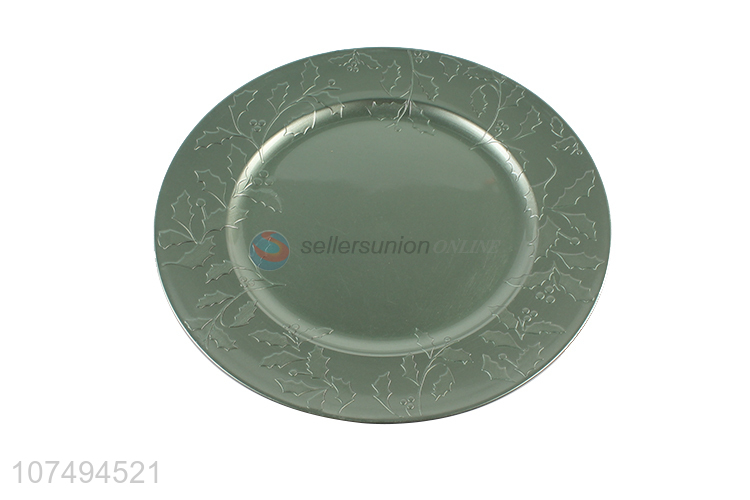 Competitive price luxury round plastic plate for party decoration