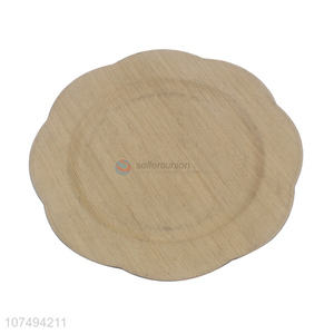 China factory bpa free food grade plastic plate with wood grain