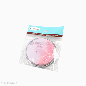 Fashion Style Round Cosmetic Mirror Foldable Pocket Mirror