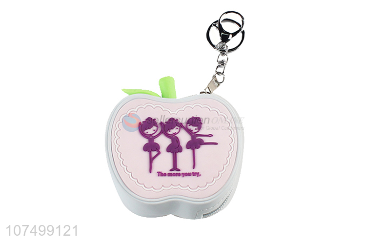 Newest Apple Shape Silicone Coin Purse Fashion Change Purse