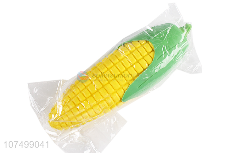 New Style Corn Shape Silicone Pen Bag With Zipper And Key Chain