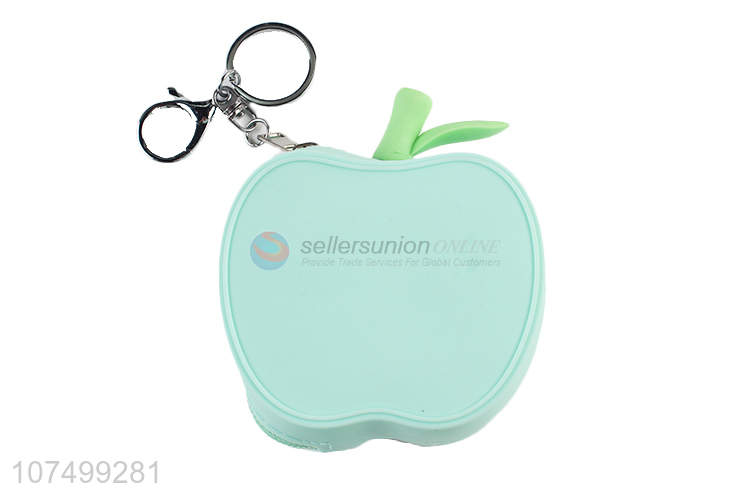 Unique Design Apple Shape Coin Purse Silicone Coin Case