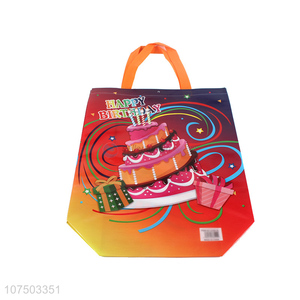 Wholesale Price Happy Birthday Series Foldable Non-Woven Shopping Bag