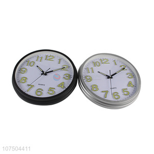 Competitive Price Home Decor Round Plastic Luminous Wall Clock Quartz Clock