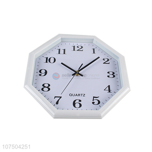 Factory Wholesale Octagon Shape Creative Plastic Wall Clock For Home Decoration