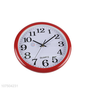 Hot Selling Round Style Plastic Frame Wall Clock For Home Decoration